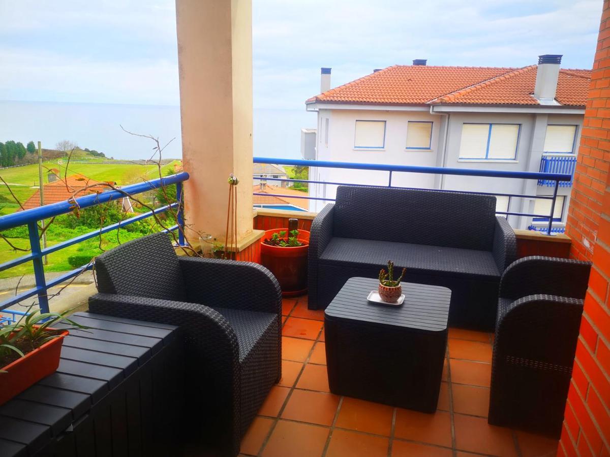 Belvedere, Vistas Al Mar Y Terraza Luanco Buitenkant foto
